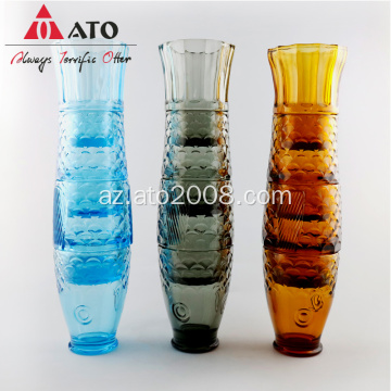 Cretive Koi Balıq Stacking Eynək Tumbler Şüşə Kuboku